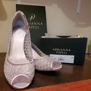 Silver Adrianna Papell Pumps (Jamie)